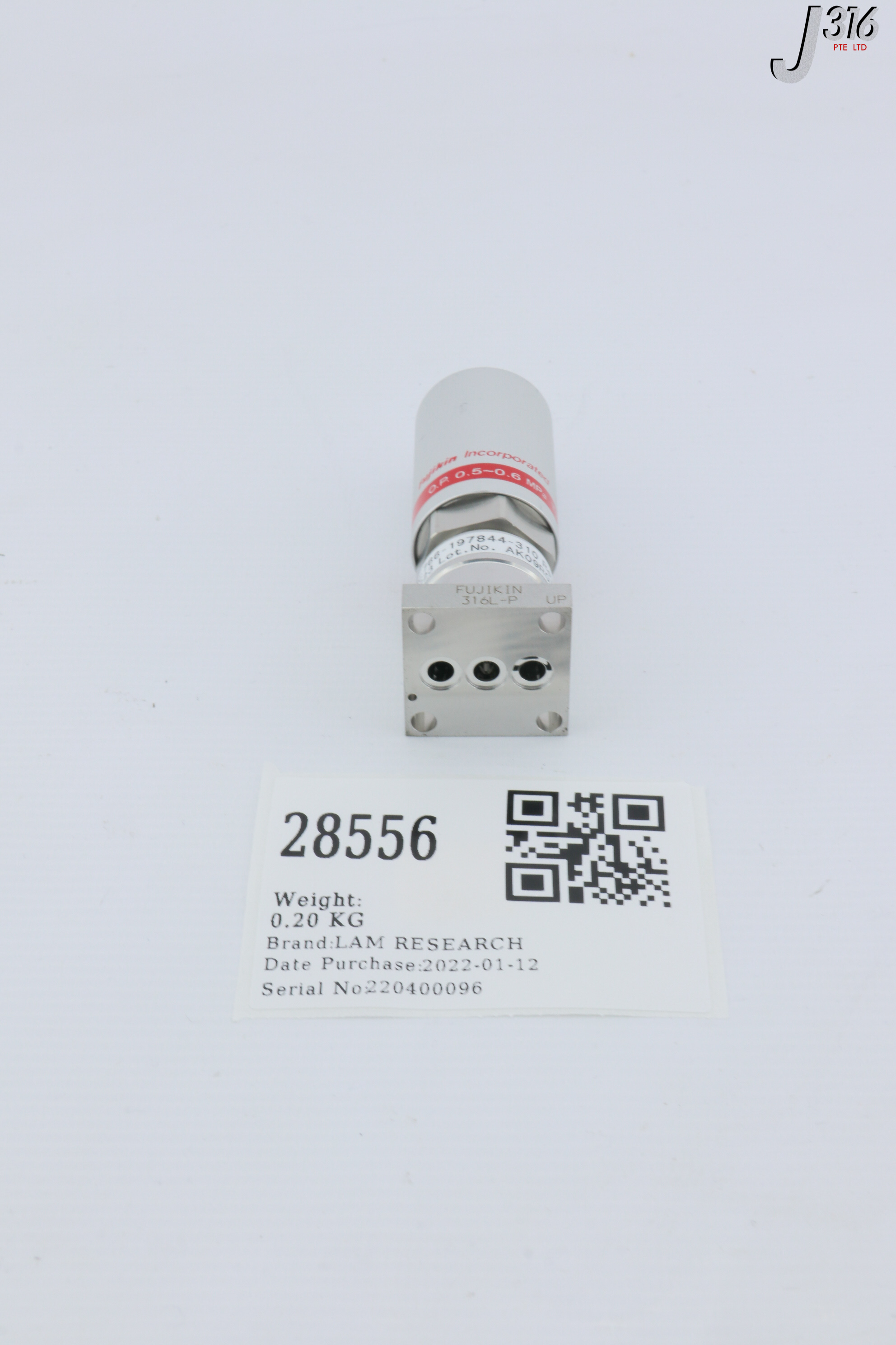 28556 LAM RESEARCH FUJIKIN DIA VLV, N.C., O.P. 0.5-0.6MPA, 708223